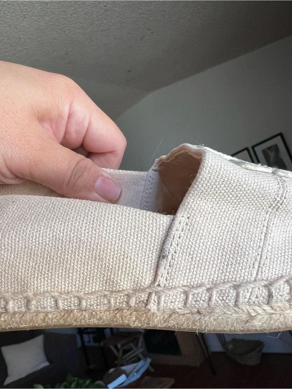 Tory Burch Weston Natural Logo Espadrille Flats Size 6